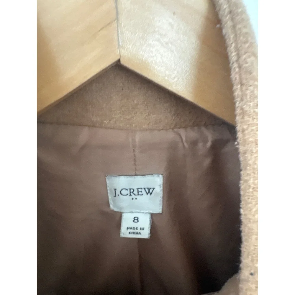 J.Crew Camel Wool Blend Funnel Neck Cocoon Coat‎ Brown Size 8